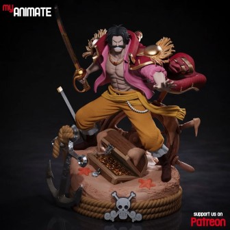 Figura de Gol D. Roger One Piece – Escultura 3D pintada a mano