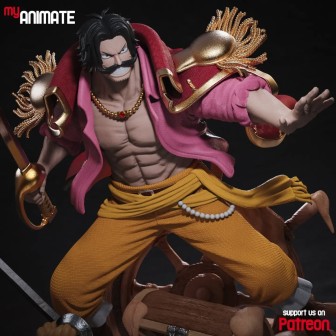 Figura de Gol D. Roger One Piece – Escultura 3D pintada a mano